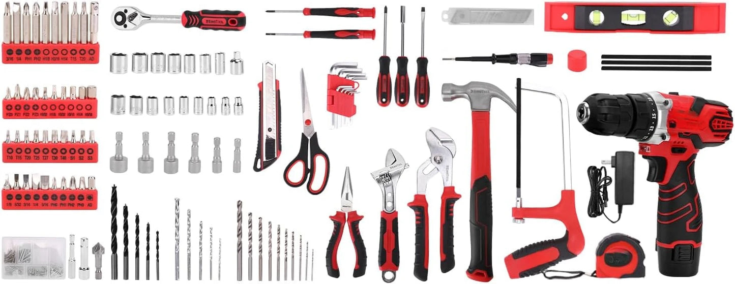 Cordless Power Drill Kit: 12V Toolbox for Homeowners & DIYers